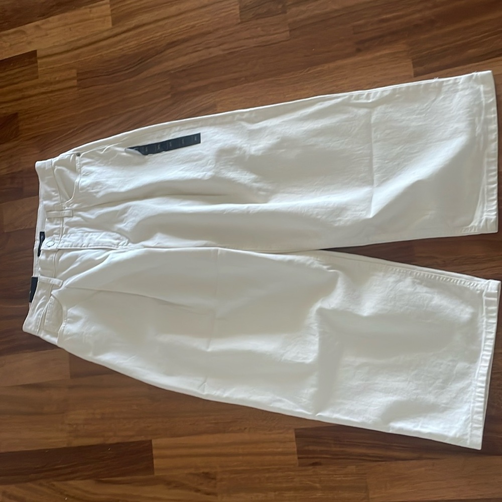 White wide leg jeans unworn